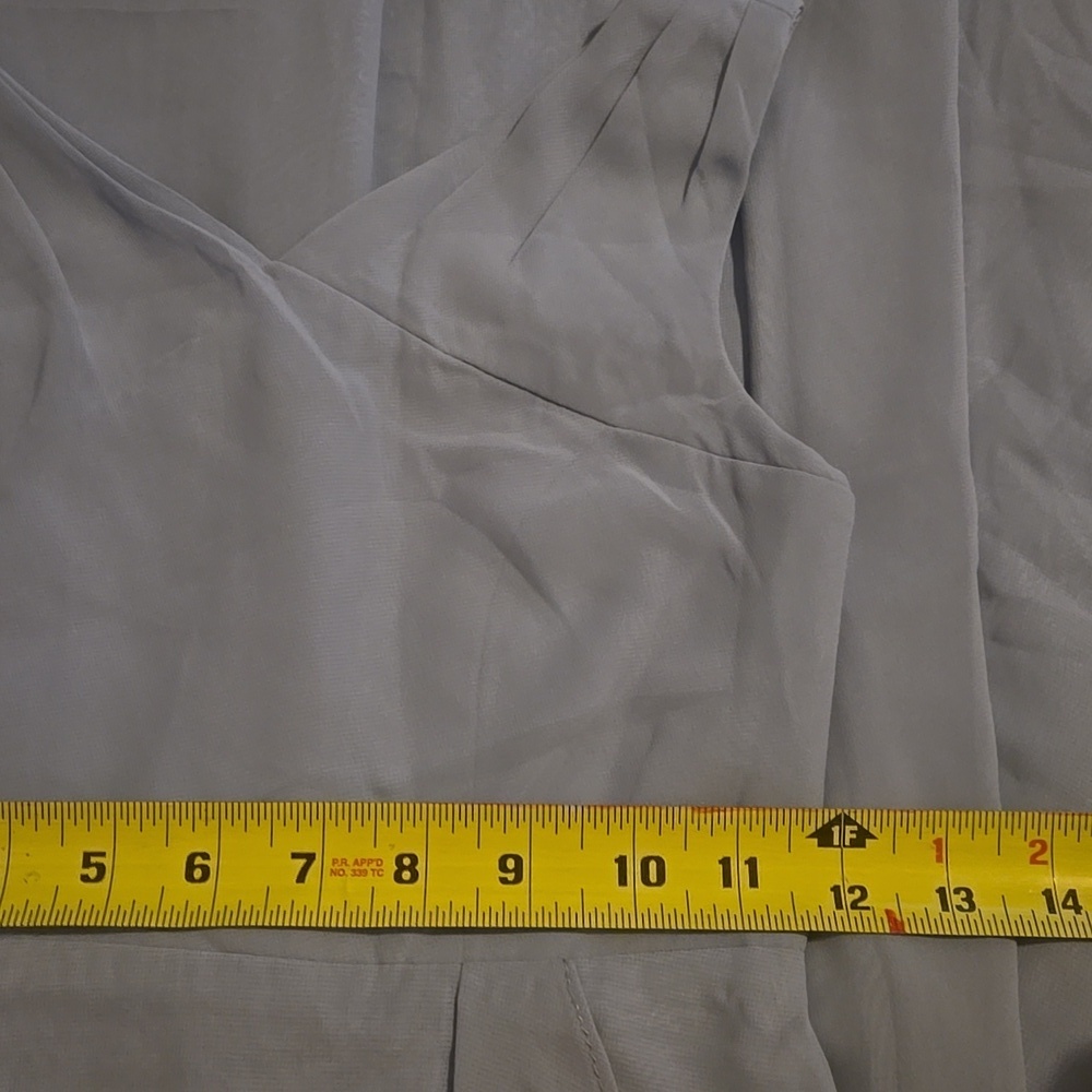 Azazie V-Neck Dress in Light Blue (2b) - Picture 8 of 9
